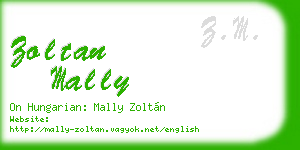 zoltan mally business card